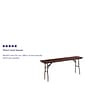 Flash Furniture 18''x72'' Rectangular Folding Training Table, Mahogany Melamine Laminate