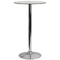 Flash Furniture 23.75 Round Glass Table with 41.75H Chrome Base (CH3)