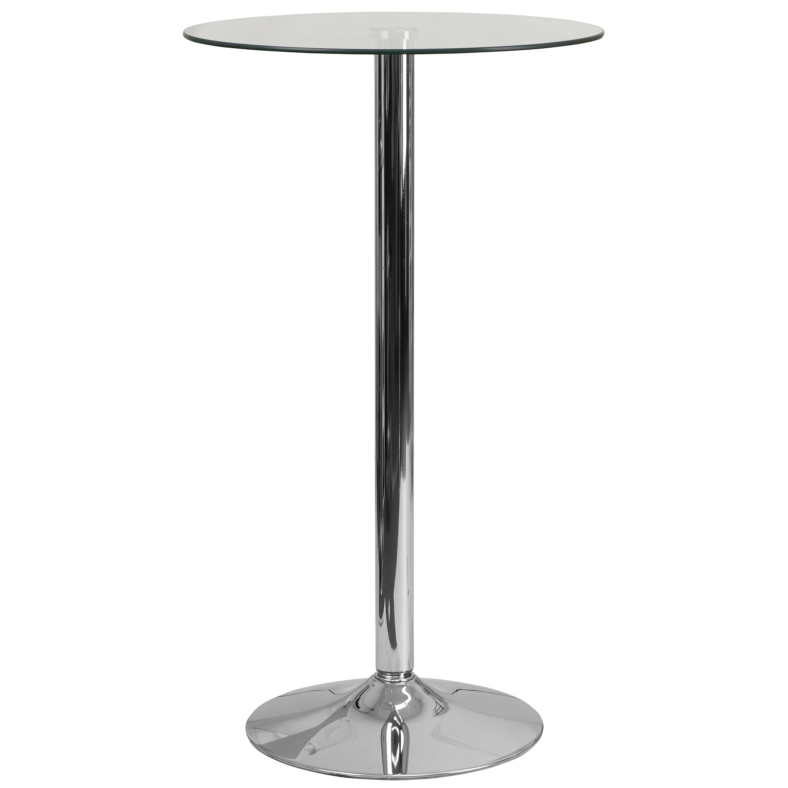 Flash Furniture 23.75 Round Glass Table with 41.75H Chrome Base (CH3)