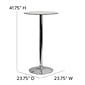 Flash Furniture 23.75'' Round Glass Table with 41.75''H Chrome Base (CH3)