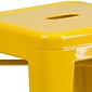 Flash Furniture Kai Industrial Galvanized Steel Counter Stool without Back, Yellow (CH3132024YL)