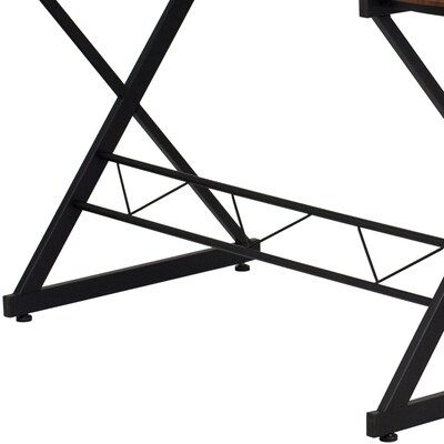 Flash Furniture 87" L-Shape Computer Desk, Teakwood (NANWK109)