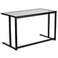 Flash Furniture 47"W Glass Computer Desk, Clear/Black (NANWK055)