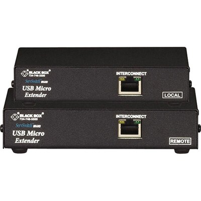 Black Box Micro KVM Extender, VGA, USB, Single-Access, CATx (ACU4001A)