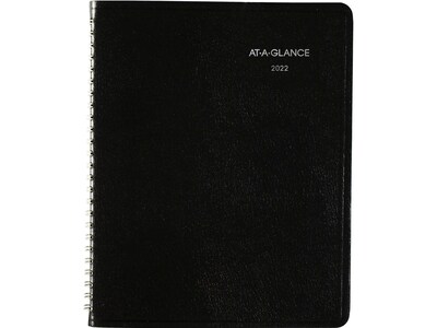 2022 AT-A-GLANCE 7 x 8.75 Weekly Planner, DayMinder, Black (G535-00-22)