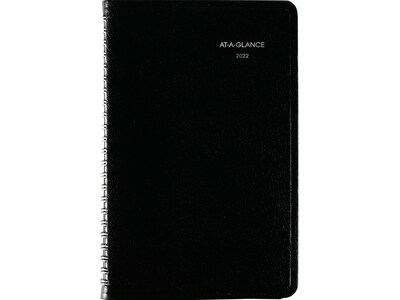2022 AT-A-GLANCE DayMinder 5 x 8 Weekly Appointment Book, Black (G200-00-22)