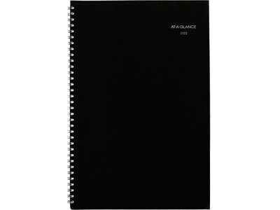 2022 AT-A-GLANCE DayMinder 8 x 12 Monthly Planner, Black (SK2-00-22)