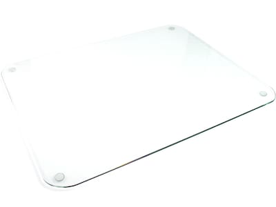 Floortex Glaciermat Glass Desk Pad, 24 x 19, Clear (FCDE1924G)