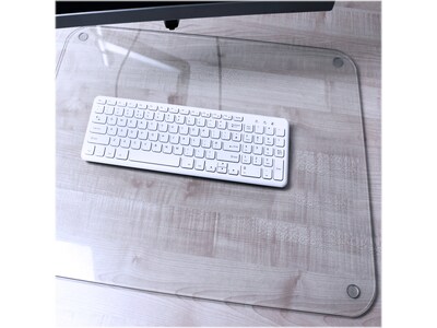 Desktex Glaciermat Anti-Slip Glass Desk Pad, 19 x 24, Clear (FCDE1924G)