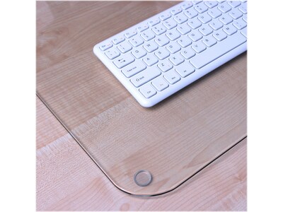 Floortex Glaciermat Glass Desk Pad, 24" x 19", Clear (FCDE1924G)