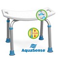 AquaSense Adjustable Bath and Shower Chair with Non-Slip Seat, White (770-500)
