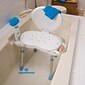 AquaSense Folding Bath and Shower Chair with Non-Slip Seat and Backrest, White (770-525)