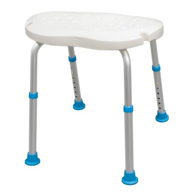 AquaSense Adjustable Bath and Shower Chair with Non-Slip Comfort Seat, White (770-535)