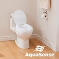 AquaSense Raised Toilet Seat with Lid, 4 White (770-625)
