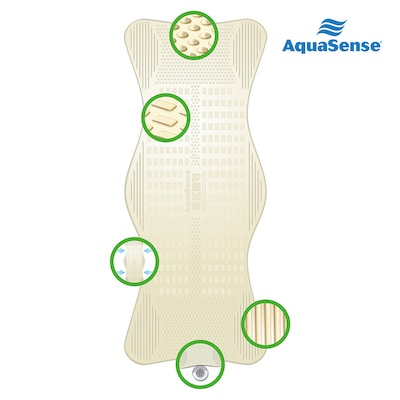 AquaSense Non-Slip Bath Mat with Invigorating Massage Zones, Large (785-500)