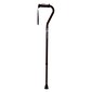 Hugo Adjustable Offset Handle Cane with Reflective Strap, Cocoa (731-450)