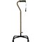 Hugo Adjustable Quad Cane for Right or Left Hand Use, Large Base, Cocoa (731-842)