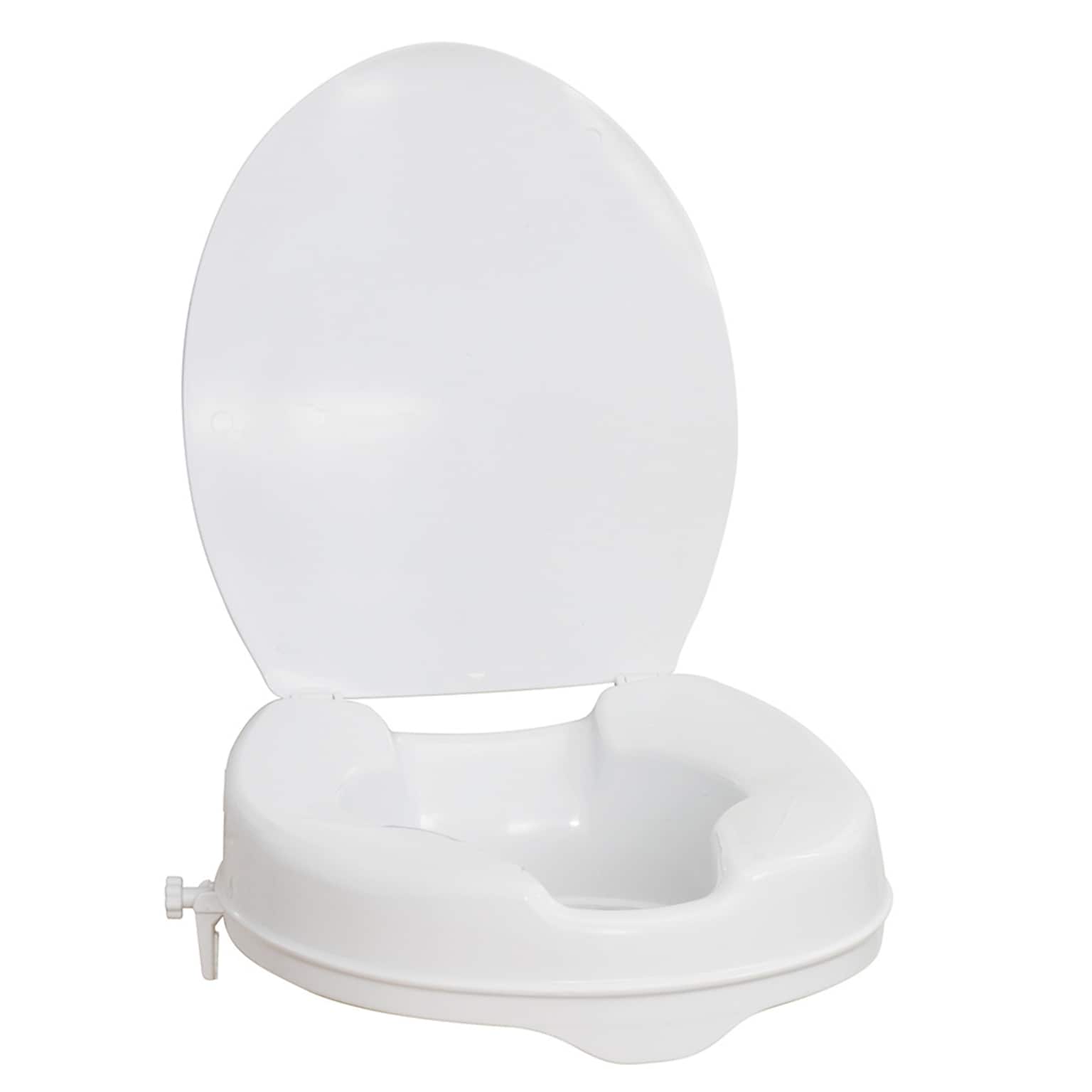 AquaSense Raised Toilet Seat with Lid, 4 White (770-625)