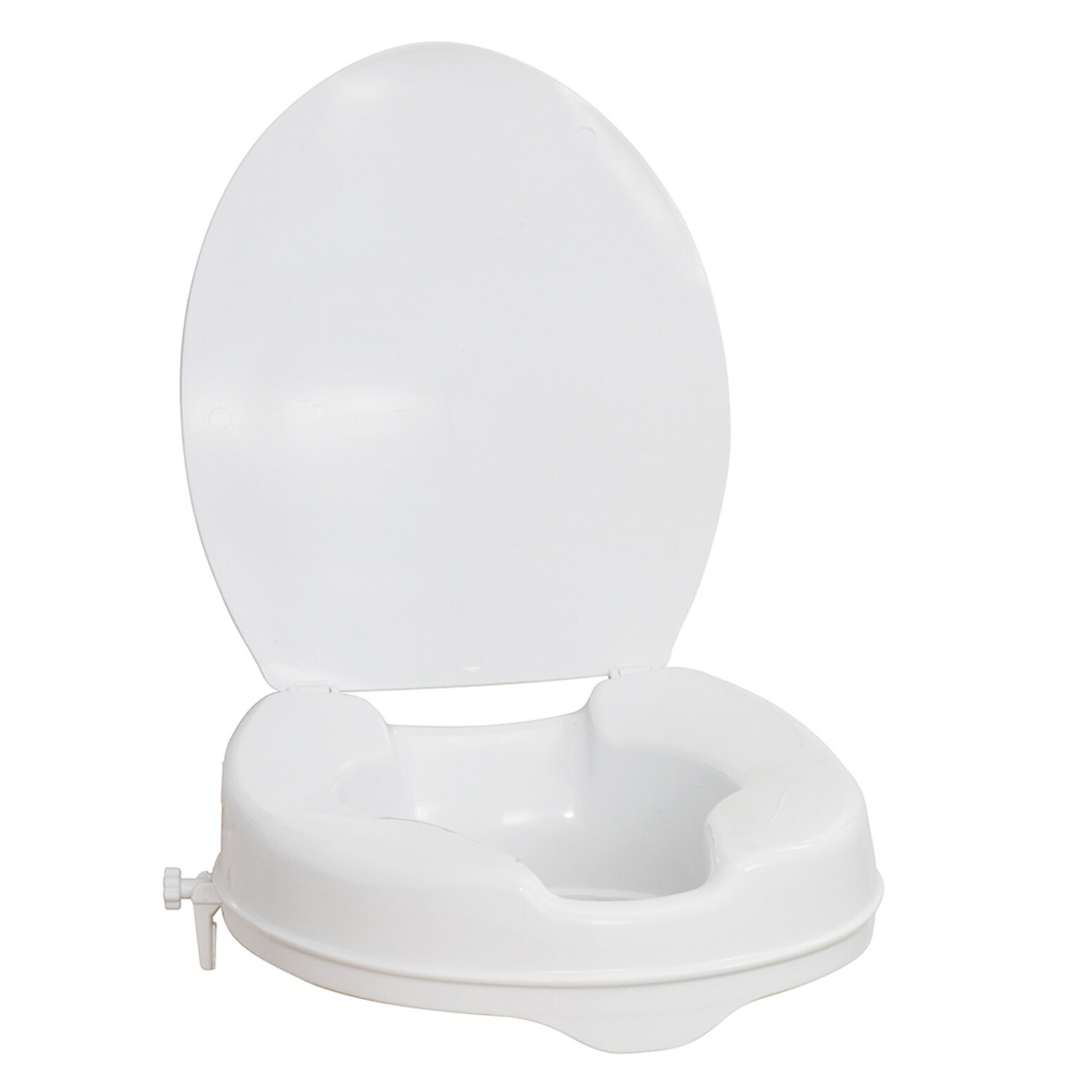 AquaSense Raised Toilet Seat with Lid, 4 White (770-625)