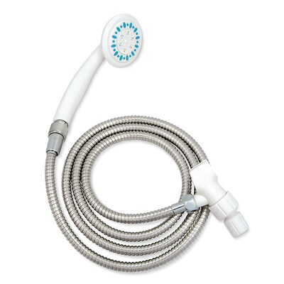 AquaSense 3 Setting Handheld Shower Head with Ultra-Long Stainless Steel Hose, White (770-980)