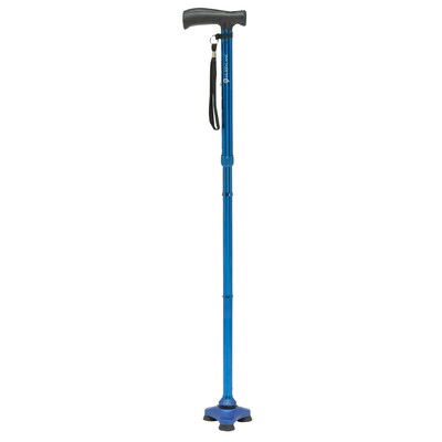 HurryCane HurryCane Freedom Edition Folding Cane with T Handle, Blue (HCANE-BL-C2)
