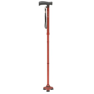HurryCane HurryCane Freedom Edition Folding Cane with T Handle, Red (HCANE-RD-C2)