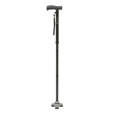 HurryCane HurryCane Freedom Edition Folding Cane with T Handle, Black (HCANE-BK-C2)