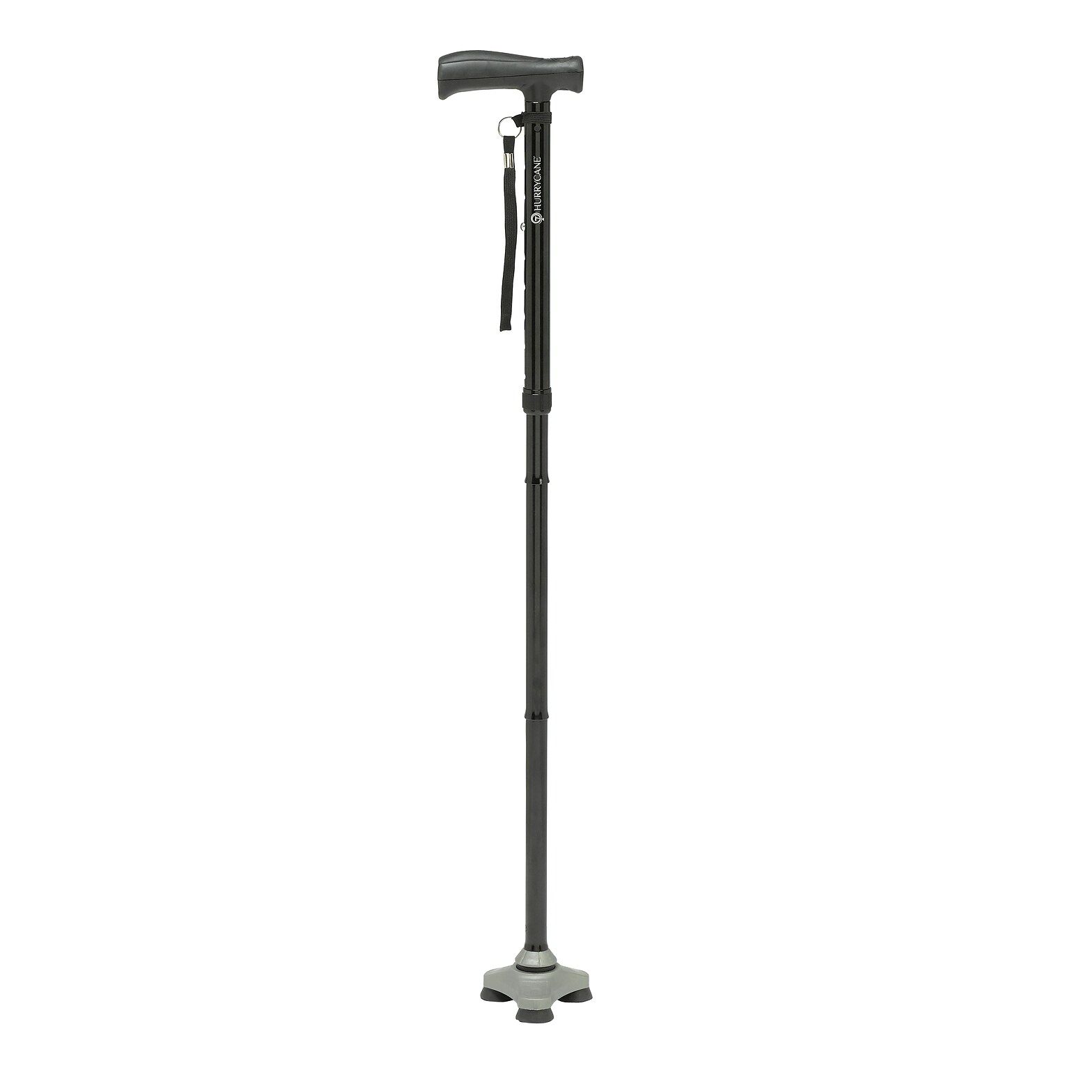 HurryCane HurryCane Freedom Edition Folding Cane with T Handle, Black (HCANE-BK-C2)