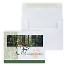 Custom We Share your Loss Sympathy Cards, With Envelopes, 4-1/4 x 5-3/8, 25 Cards per Set