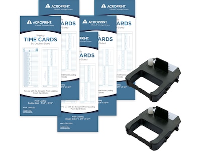 Acroprint Time Cards for ES700 and ES900 Time Clock, 252/Pack (01-0296-000)