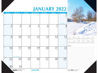 2022 House of Doolittle 17 x 22 Desk Calendar, Earthscapes Scenic, Multicolor (147-22)
