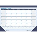 2022 House of Doolittle 17 x 22 Desk Pad Calendar, Contempo, Blue/White (151-22)