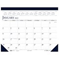 2022 House of Doolittle 17 x 22 Desk Pad Calendar, Classic, Deep Blue/White (150-22)