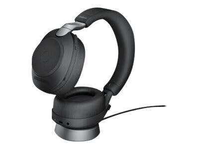 jabra Evolve2 85 UC, Stereo Bluetooth Wireless Headset with Charging Stand, USB-C, Black (28599-989-889)