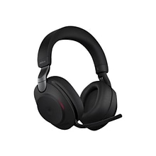 jabra Evolve2 85 MS Teams, Stereo Bluetooth Wireless Headset with Charging Stand, USB-A, Black (2859