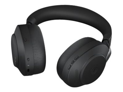 jabra Evolve2 85 MS Teams, Stereo Bluetooth Wireless Headset with Charging Stand, USB-A, Black (28599-999-989)