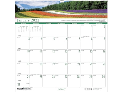 2022 House of Doolittle 12 x 12 Wall Calendar, Earthscapes Gardens of the World, Multicolor (301-22)