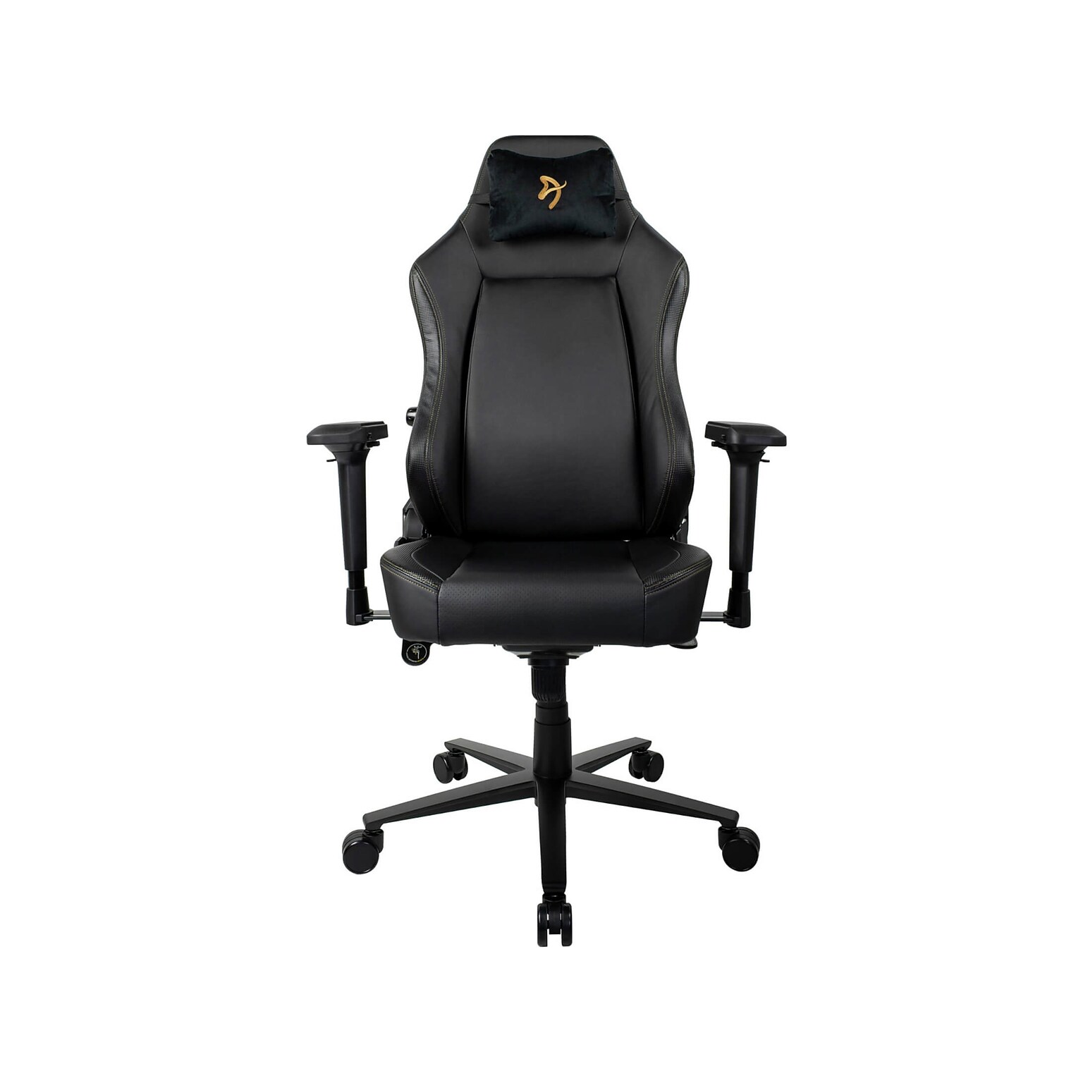 Arozzi Primo PU Ergonomic Racing Gaming Chair, Black/Gold (PRIMO-PU-GD)