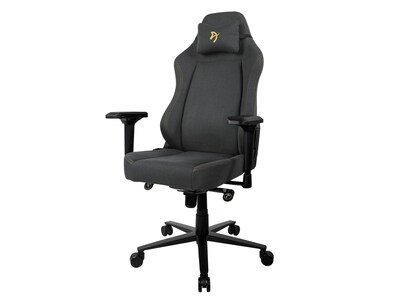 Arozzi Primo Woven Fabric Ergonomic Racing Gaming Chair, Black/Gold (PRIMO-WF-BKGD)