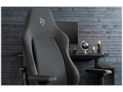 Arozzi Primo Woven Fabric Ergonomic Racing Gaming Chair, Black/Gray (PRIMO-WF-BKGY)