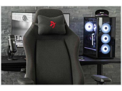 Arozzi Primo Woven Fabric Ergonomic Racing Gaming Chair, Black/Red (PRIMO-WF-BKRD)