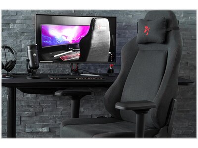 Arozzi Primo Woven Fabric Ergonomic Racing Gaming Chair, Black/Red (PRIMO-WF-BKRD)