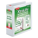 Cardinal® XtraLife® ClearVue™ 3 3-Ring View Binder, White (26330)
