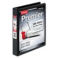 Cardinal Premier ClearVue 1 3-Ring Non-View Binders, D-Ring, Black (10301)