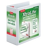 Cardinal® XtraLife® ClearVue™ 4 3-Ring View Binder, White (26340)