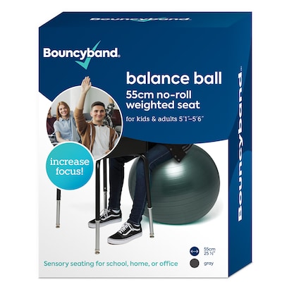 Bouncy Bands Balance Ball, 55cm, Dark Gray (BBAWBS55GY)