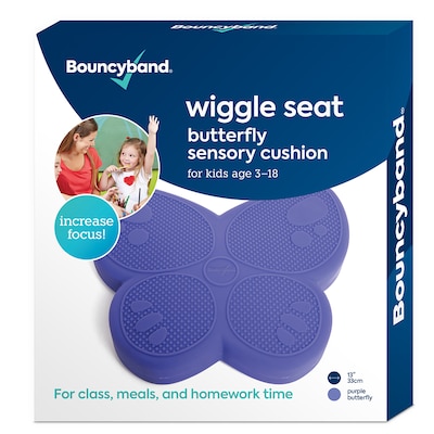 Bouncy Bands Butterfly Sensory Wiggle Seat, Purple (BBAWSSBUPU)