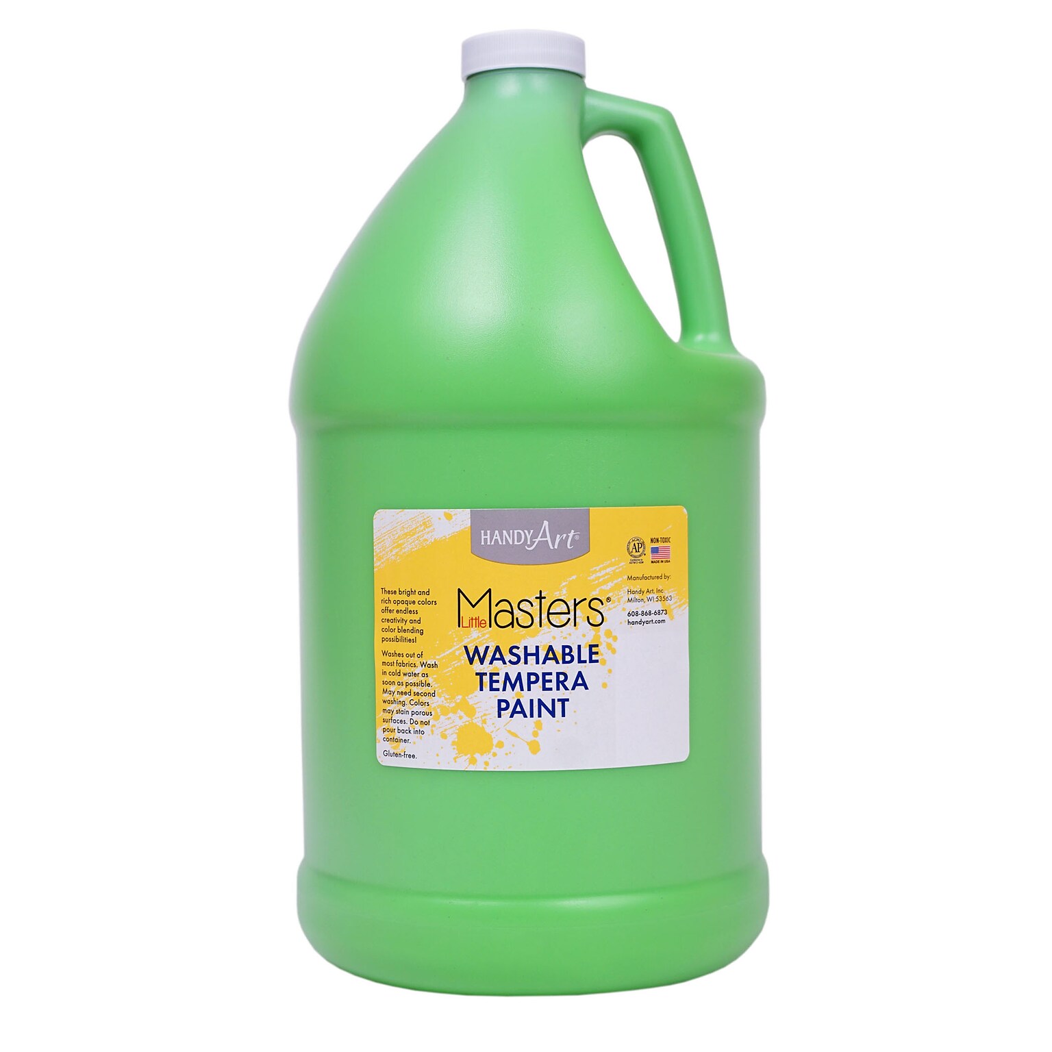 Handy Art Little Masters Washable Tempera Paint, Light Green, Gallon (RPC214742)