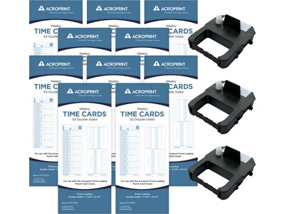 Acroprint Time Card for ES700 and ES900 Time Clock, 500/Pack (01-0296-001)