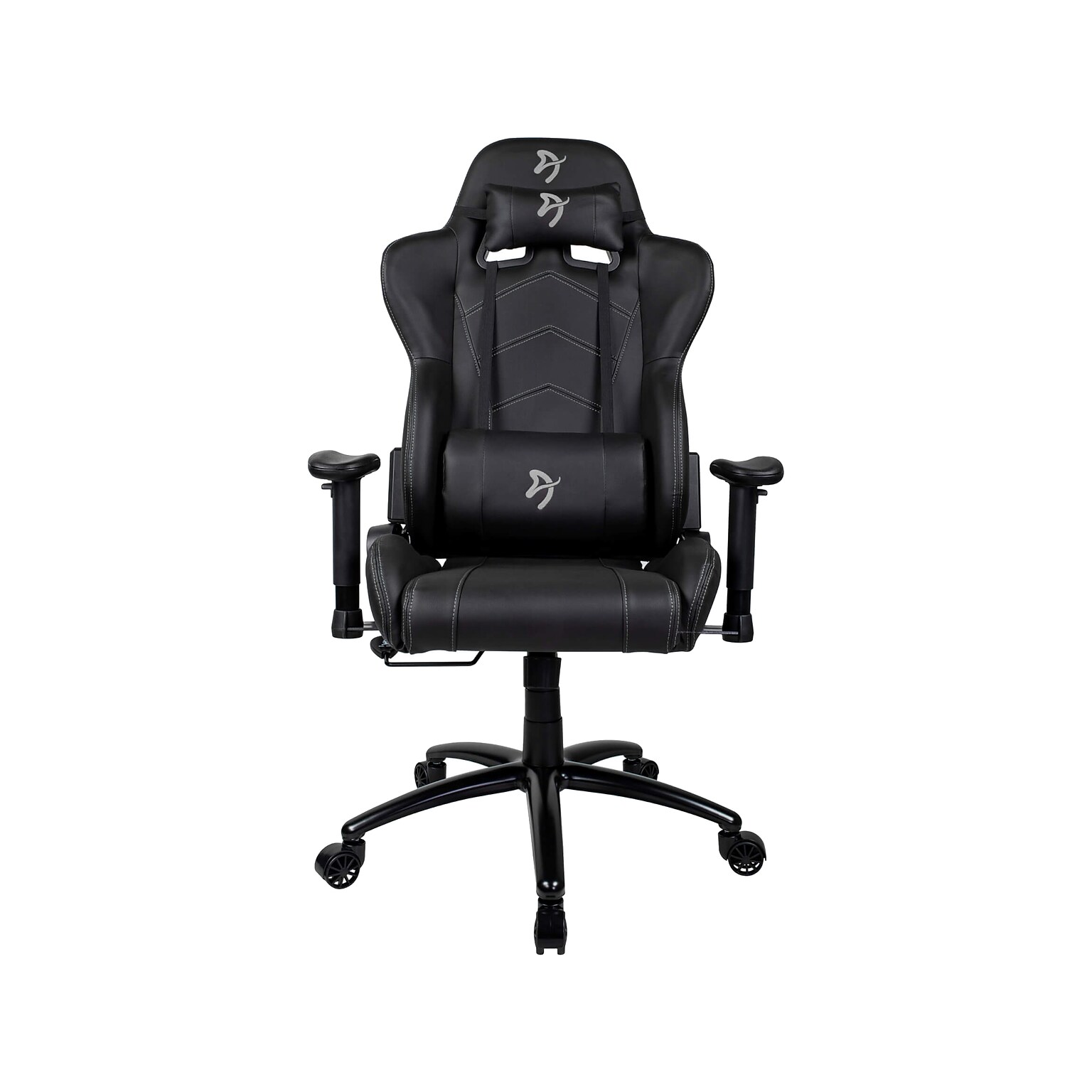 Arozzi Inizio Polyurethane Racing Gaming Chair, Black/Gray (INIZIO-PU-BKGY)